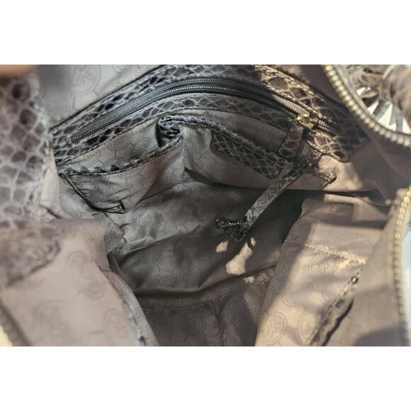 Michael Kors Python Snake Embossed Leather Crossbody Bag Purse - Picture 10 of 14